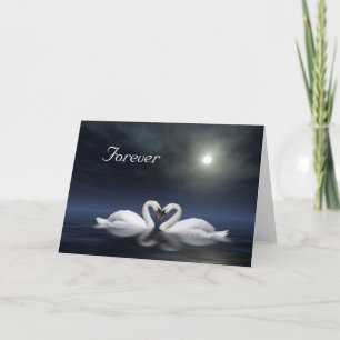 Swan heart card