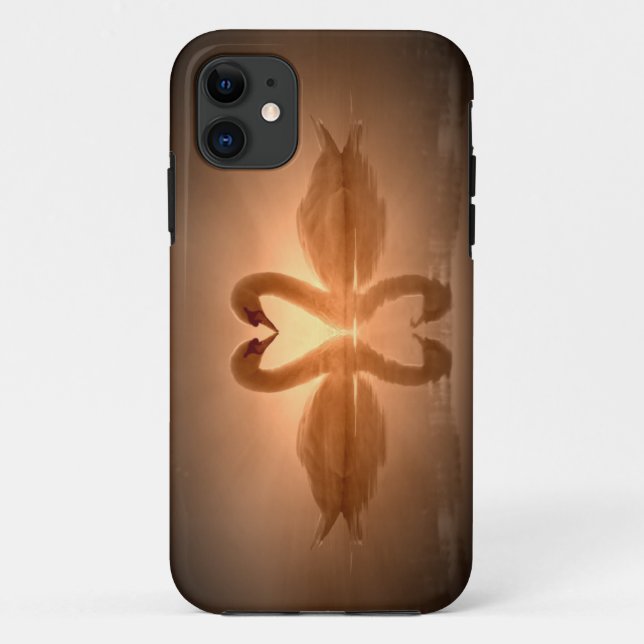 Swan Heart Case-Mate iPhone Case (Back)