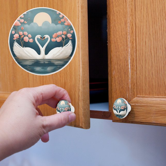 Swan Heart Ceramic Knob (Creator Uploaded)