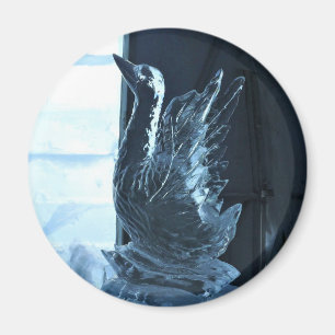 Swan Ice Sculpture, Quebec, Canada Magnet