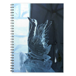 Swan Ice Sculpture, Quebec, Canada Notebook