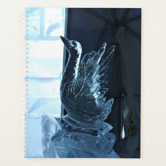Swan Ice Sculpture, Quebec, Canada Planner (Front)