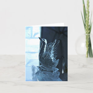 Swan Ice Sculpture, Quebec, Canada Thank You Card