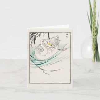 Swan - Japanese illustration Card