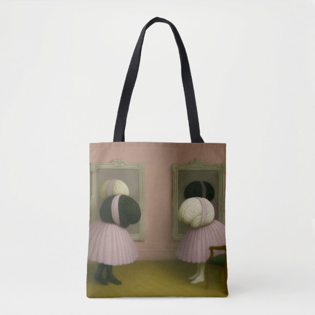 Swan Lake Ballet Brains and Bewitching Mirrors Tote Bag (Front)