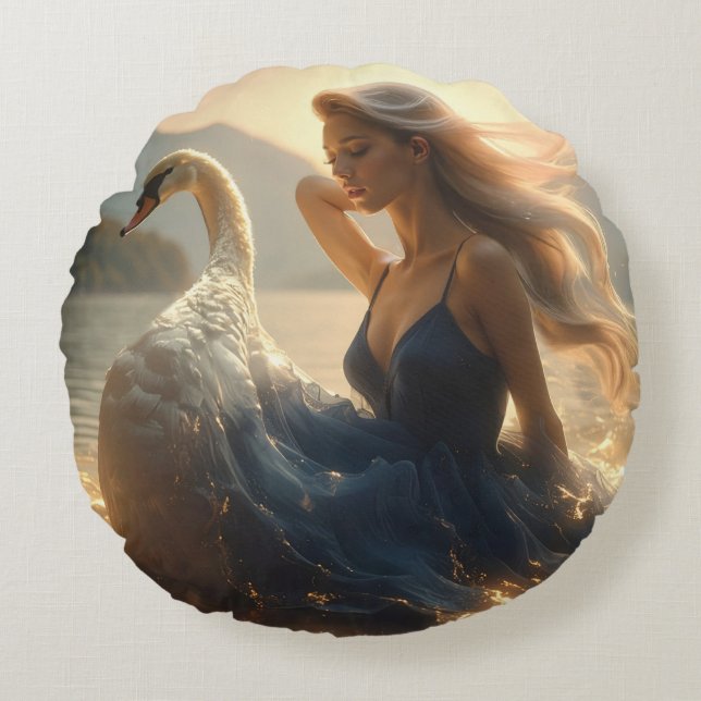 SWAN LAKE - BALLET & DANCE -  ROUND CUSHION (Front)