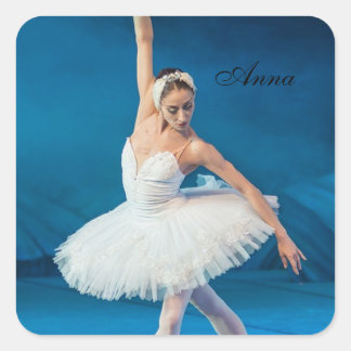 Swan Lake Ballet Dancer  Square Sticker