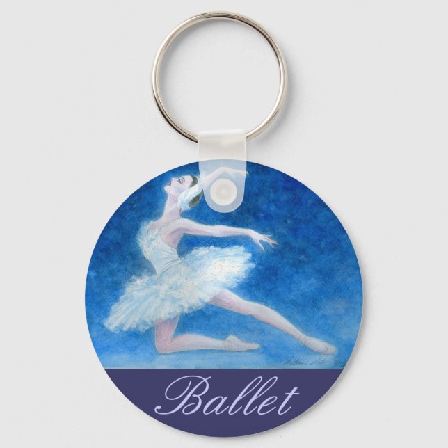 Swan Lake Ballet Key Chain (Front)