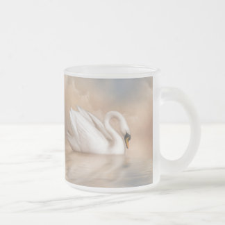 Swan Lake Frosted Glass Coffee Mug