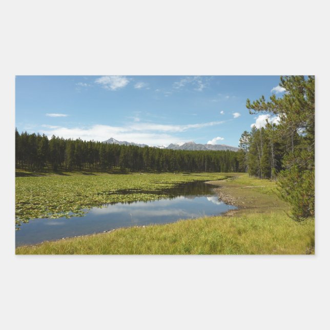 Swan Lake I at Grand Teton National Park Rectangular Sticker (Front)