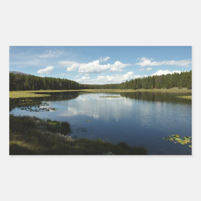 Swan Lake II at Grand Teton National Park Rectangular Sticker (Front)