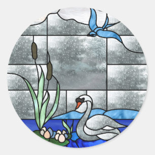 Swan Lake Invitation Sticker