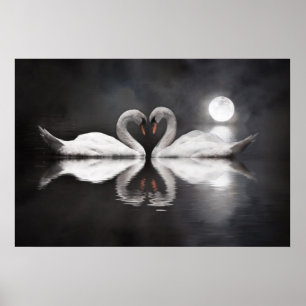 Swan lake love poster