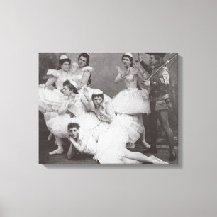 Swan Lake, Mariinsky Theatre, 1895 (b/w photo) Canvas Print
