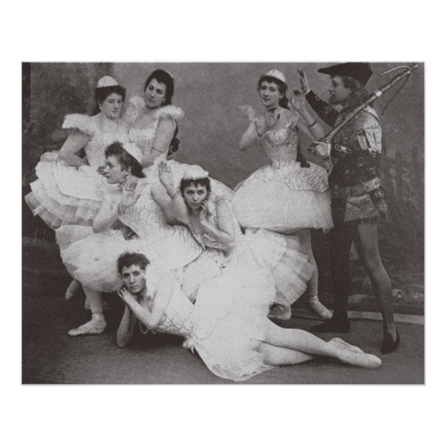 Swan Lake, Mariinsky Theatre, 1895 (b/w photo) Poster (Front)