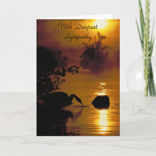 Swan Lake, With Deepest Sympathy Card