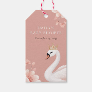 Swan Little Princess Baby Shower Gift Tags