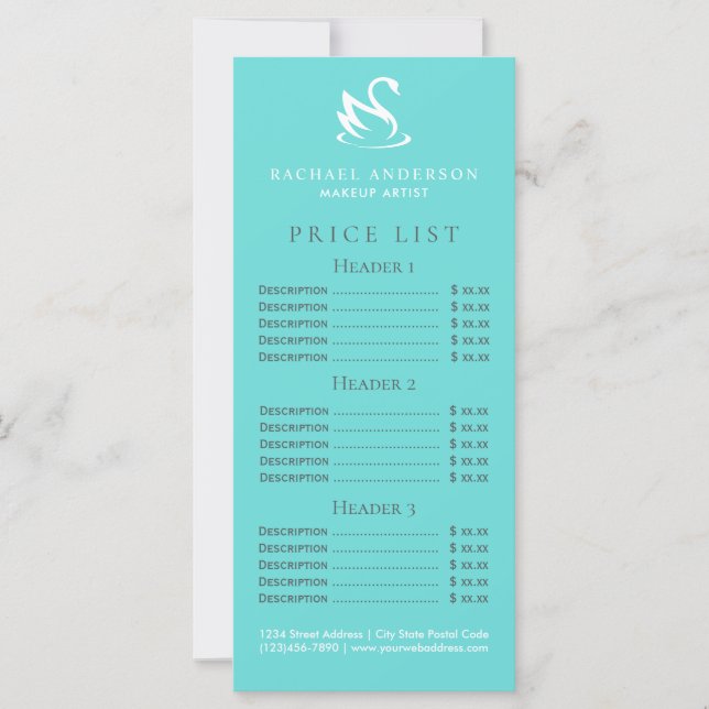 Swan Logo on Robin Egg Blue Minimalist (Front)