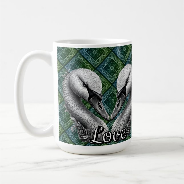 "Swan Love"  Coffee Mug (Left)