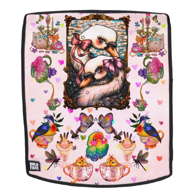 Swan lovers backpack (Removable Face)