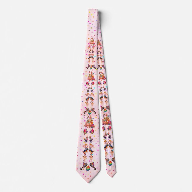 Swan Lovers Crew Socks Tie (Front)