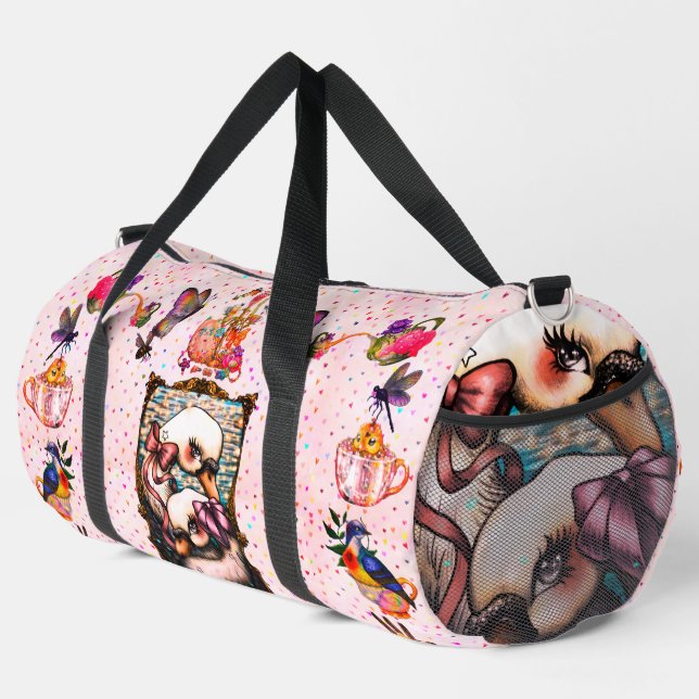 Swan Lovers Duffle Bag (Right Corner)