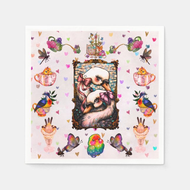 Swan Lovers Napkin (Front)