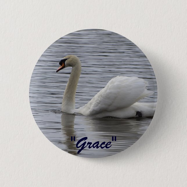 Swan Motivational Gifts 6 Cm Round Badge (Front)