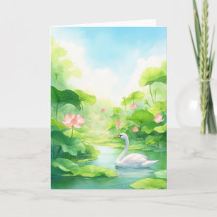 Swan Nature Embrace Card