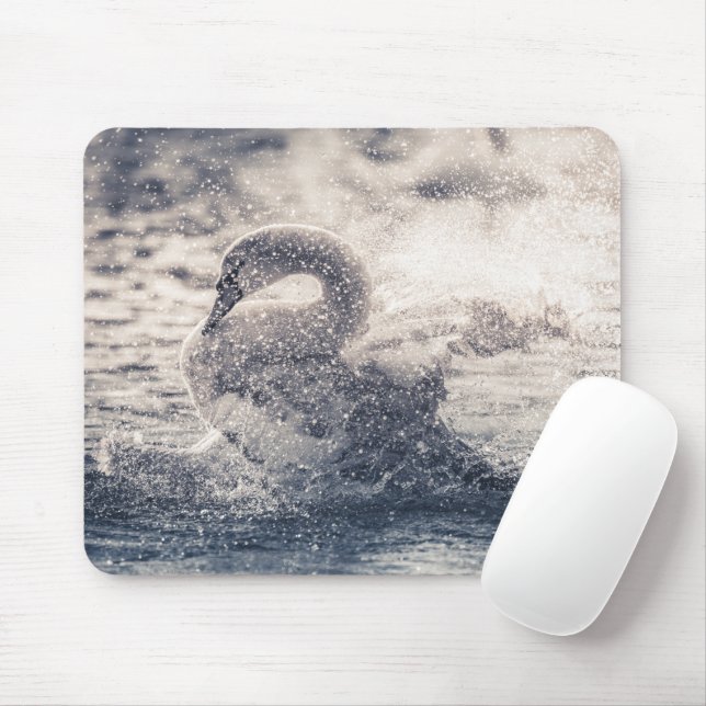 Swan Nature Photo Mouse Mat (With Mouse)