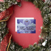 Swan nuptials foil invitation postcard