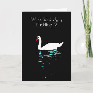 Swan on Black Water Card