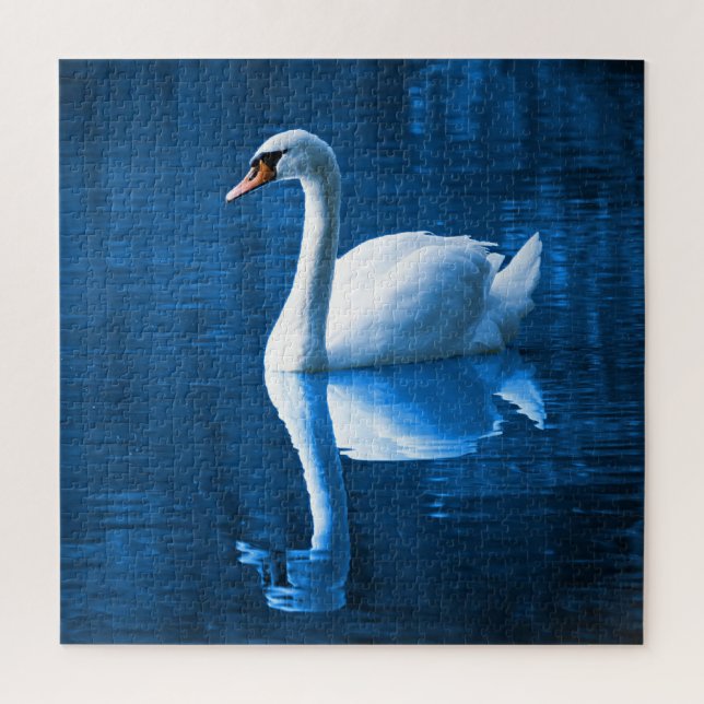 Swan on Lake Jigsaw Puzzle (Vertical)