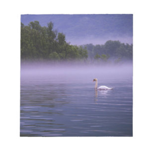 Swan on lake notepad