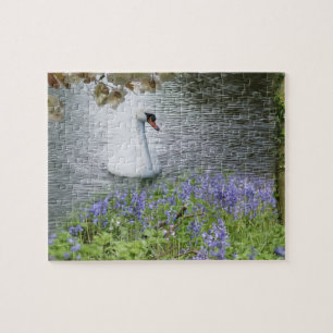 Swan on water jigsaw puzzle