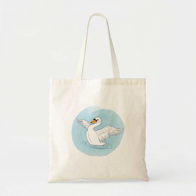 Swan Personalised Tote Bag (Front)