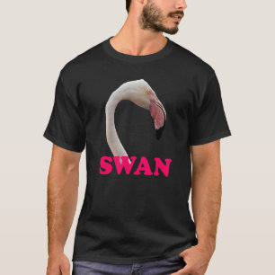 Swan Pink Flamingo Confusion Prank Meme Adult Humo T-Shirt
