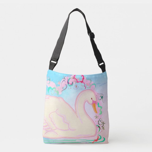 Swan Princess All-Over-Print-Tote-Bag Crossbody Ba Crossbody Bag (Front)