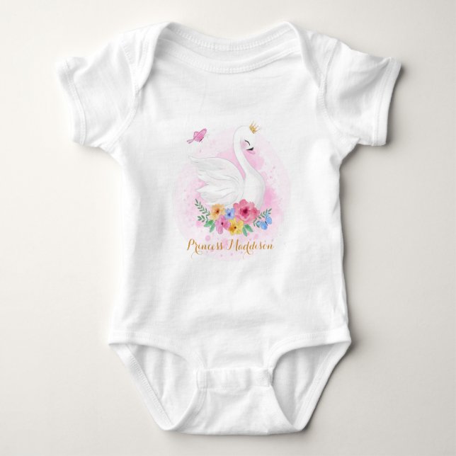 Swan Princess Baby Bodysuit (Front)