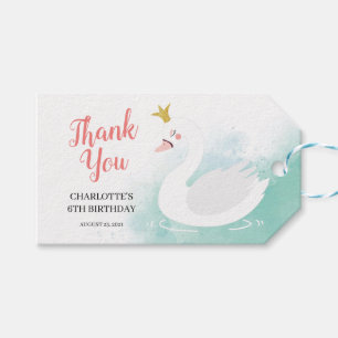 Swan Princess Birthday Party Favour Tag, Swan Lake Gift Tags