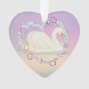Swan Princess heart-ornament Ornament