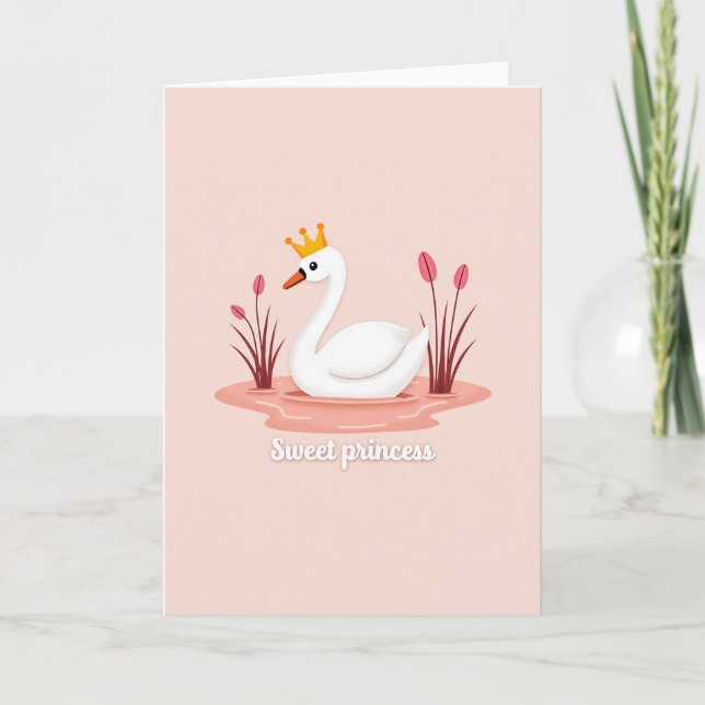 Swan Princess Pink Pattern Card (Front)