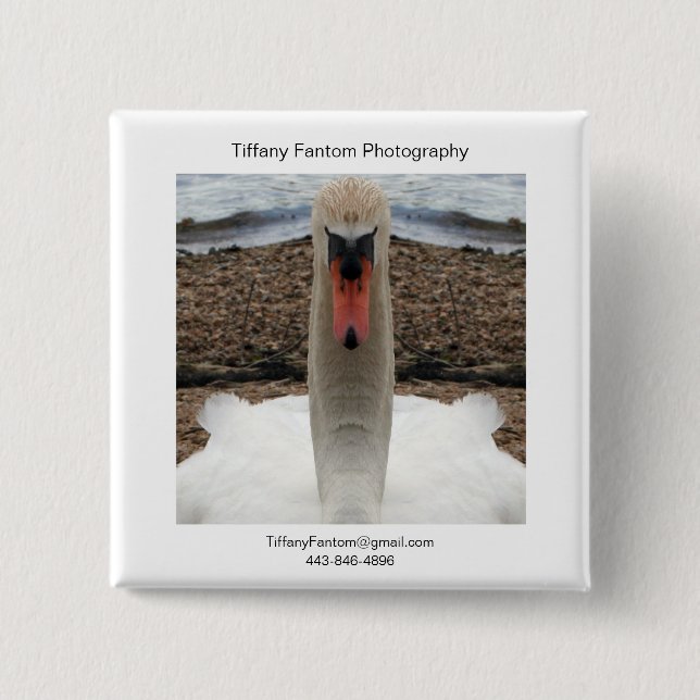 Swan Promo Piece 15 Cm Square Badge (Front)