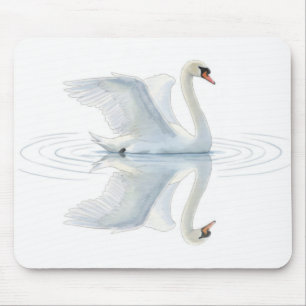 Swan Reflection Mouse Mat
