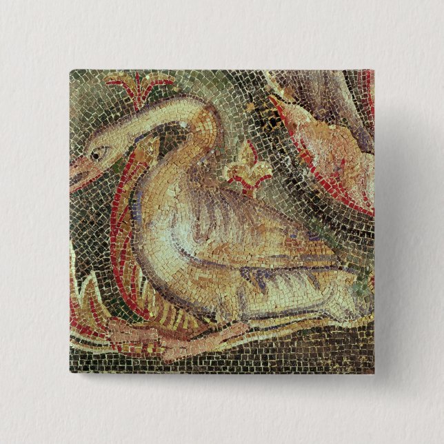 Swan, restored c.1200 15 cm square badge (Front)