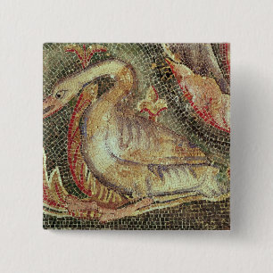 Swan, restored c.1200 15 cm square badge