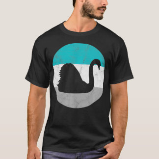 Swan Retro Bird Gift For Men or Boys T-Shirt