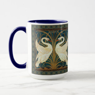 Swan, Rush, and Iris by Walter Crane Mug