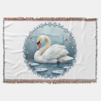 Swan Serenity Throw Blanket
