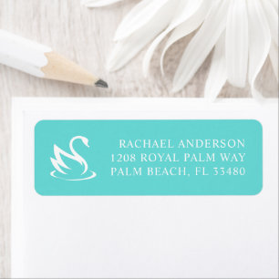 Swan Silhouette on Robin Egg Blue